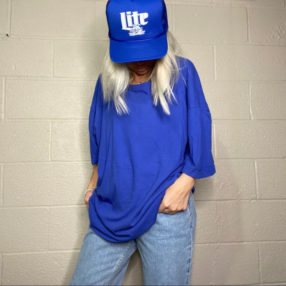 Royal blue oversized tee